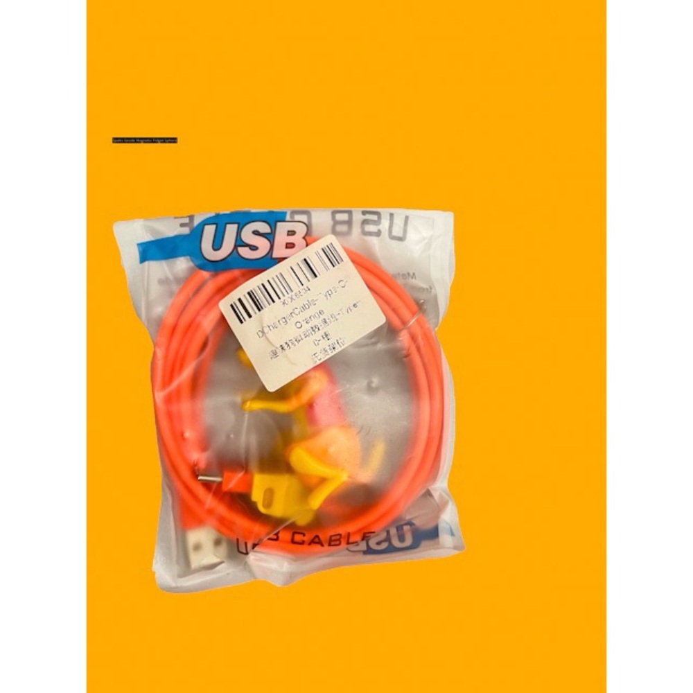 Orange USB Charging Cable
